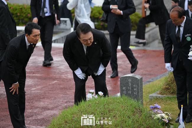 윤 대통령, 제43주년 5·18민주화운동 기념식 참석    사진=대통령실